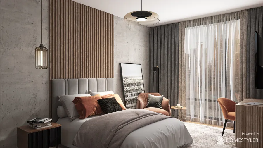 Olga's bedroom Diskill 3 3d design renderings