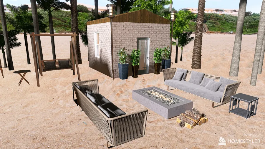 Beachside Glamping 3d design renderings