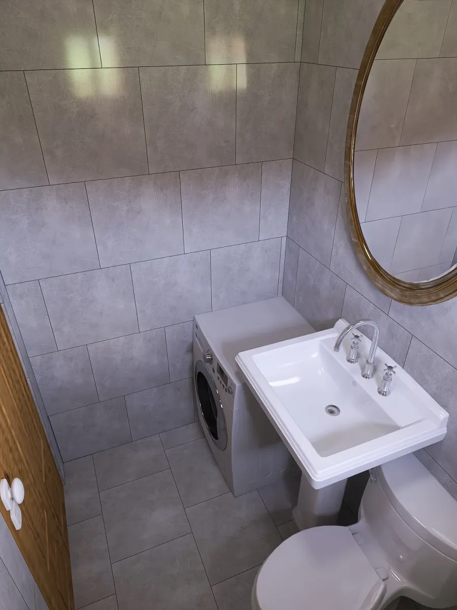 Туалет в помещении охраны 3d design renderings