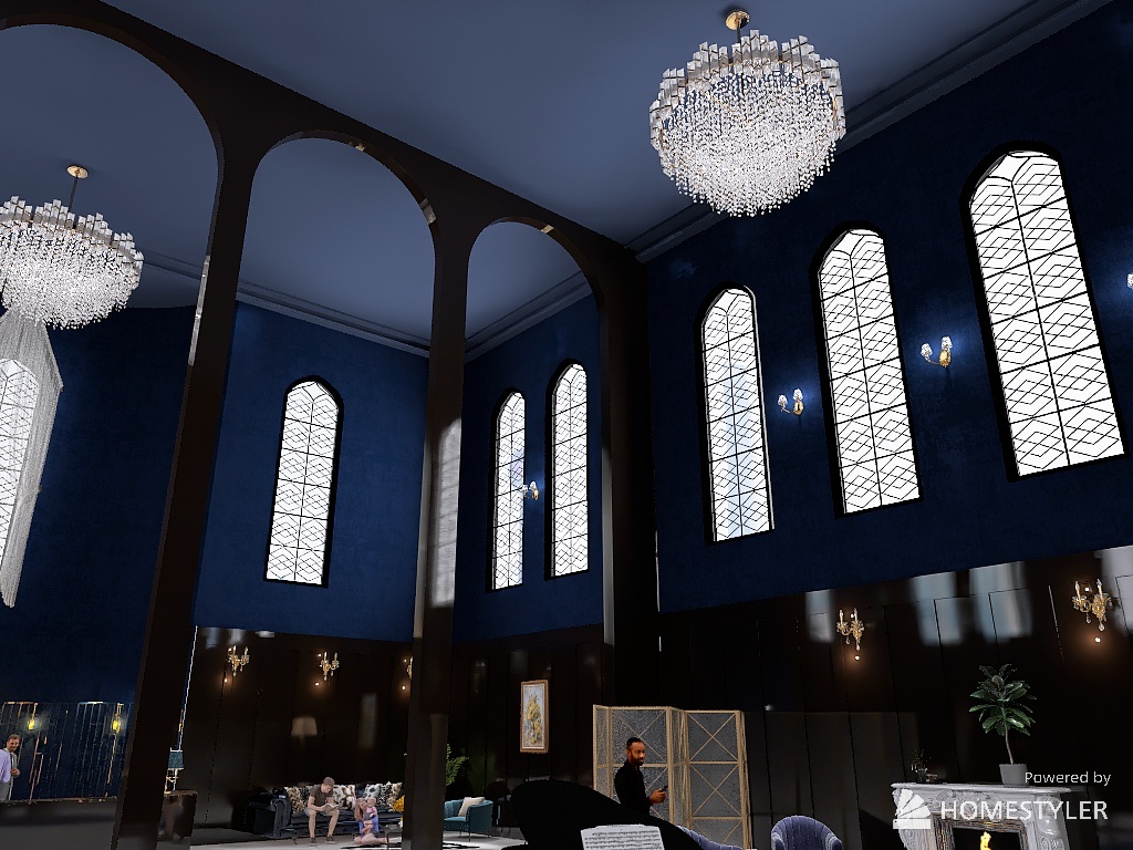 Hotel Lobby Project-NYC Grand Hotel 3d design renderings