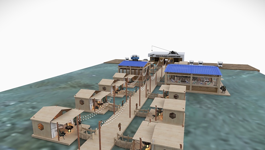 FLOATING CAMPING SITE 3d design picture 106.83