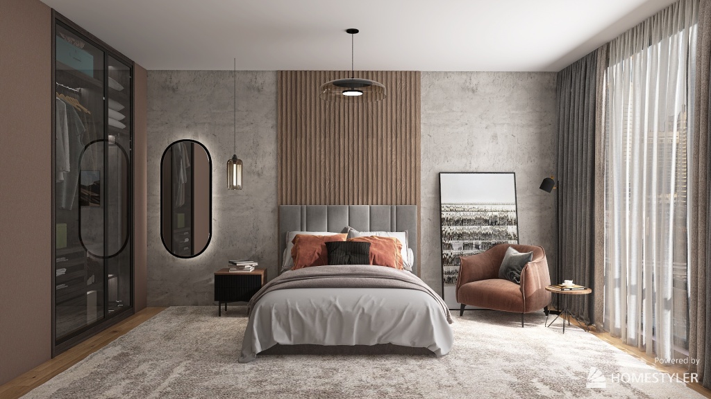 Olga's bedroom Diskill 3 3d design renderings