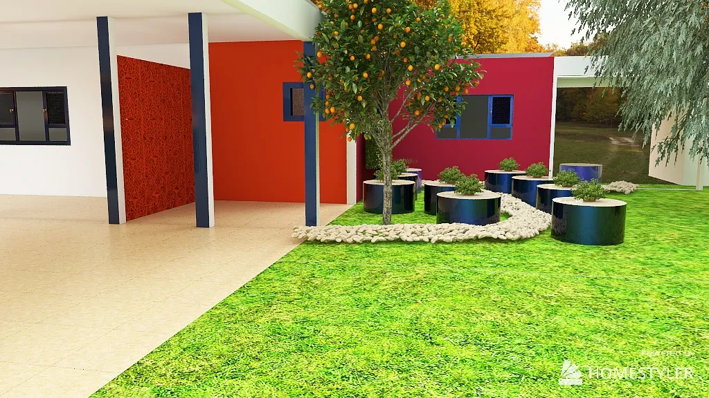 Jardim dos poetas - Casa térrea 3d design renderings
