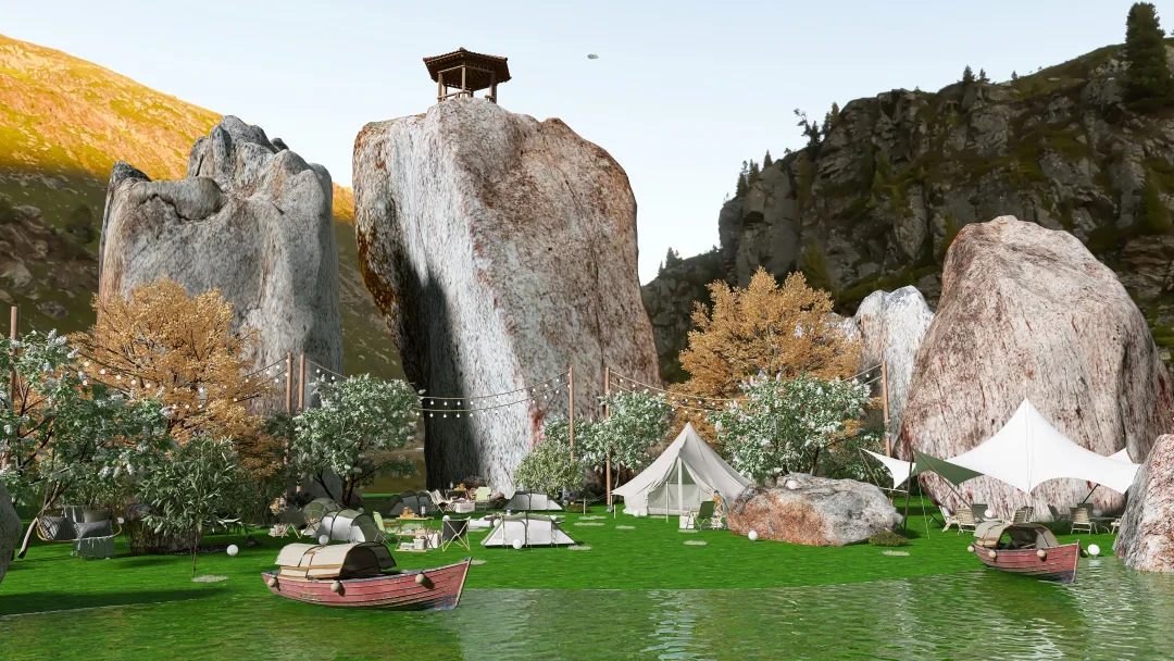lakeside retreat 3d design renderings