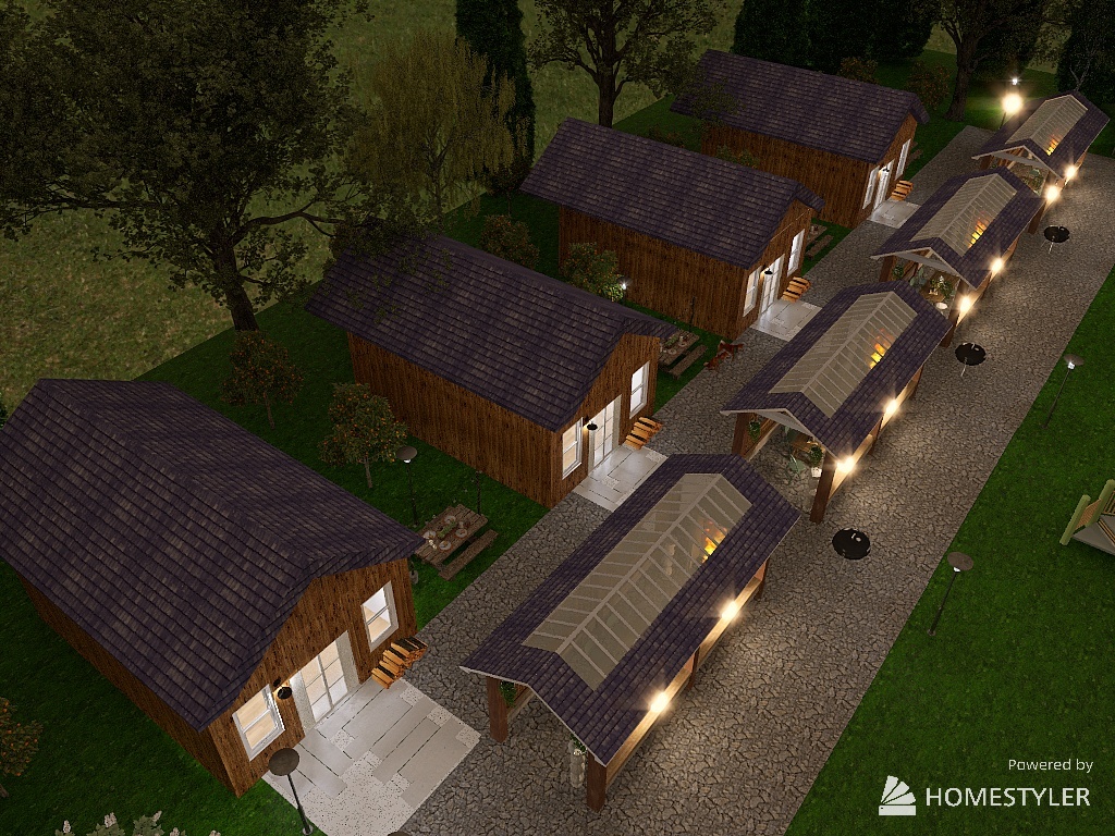 Camping Resort 3d design renderings