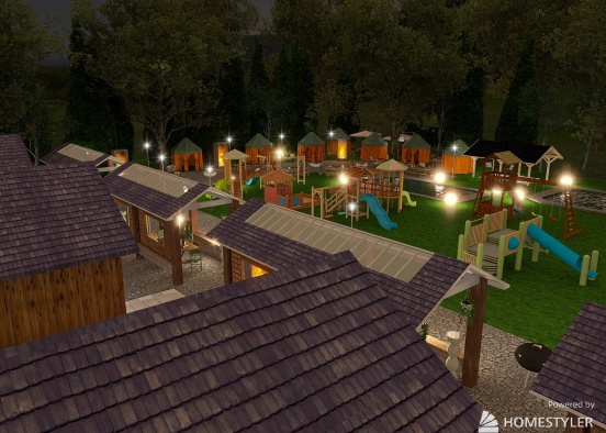 Camping Resort Design Rendering