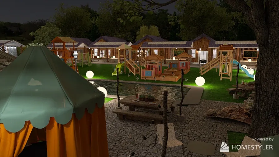 Camping Resort 3d design renderings