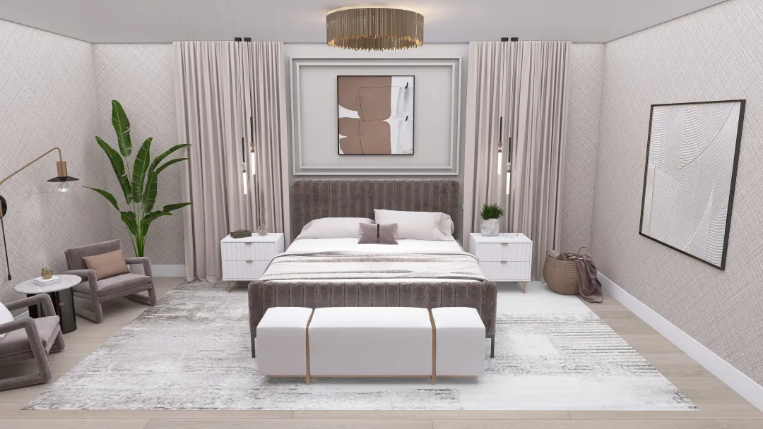 Mariely Upstairs - Master Bedroom 3d design renderings
