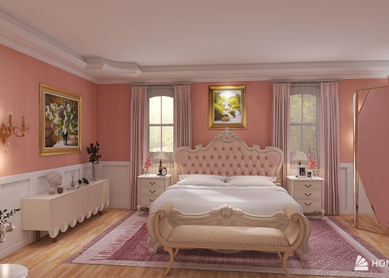 Princess Peach Bedroom Design Rendering