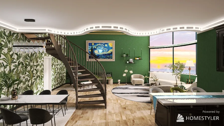 Tropical beach apartment 3d design renderings