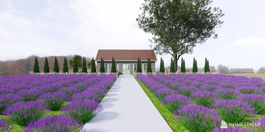 Lavender Cottage 3d design renderings
