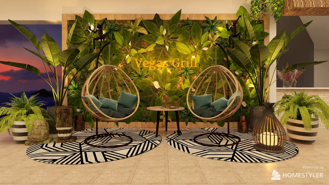 Vegas Restaurant 3d design renderings