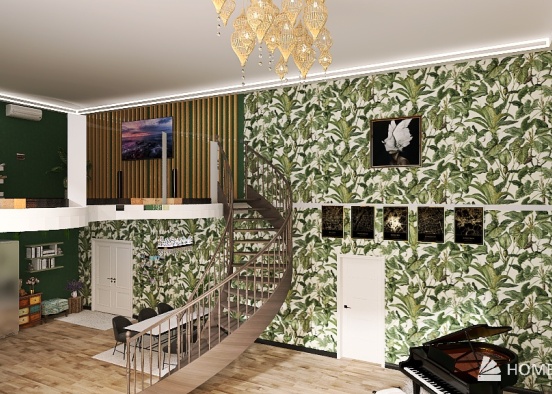Tropical beach apartment Design Rendering