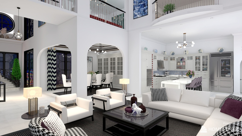 Deluxe Apartment in the Sky 3d design renderings