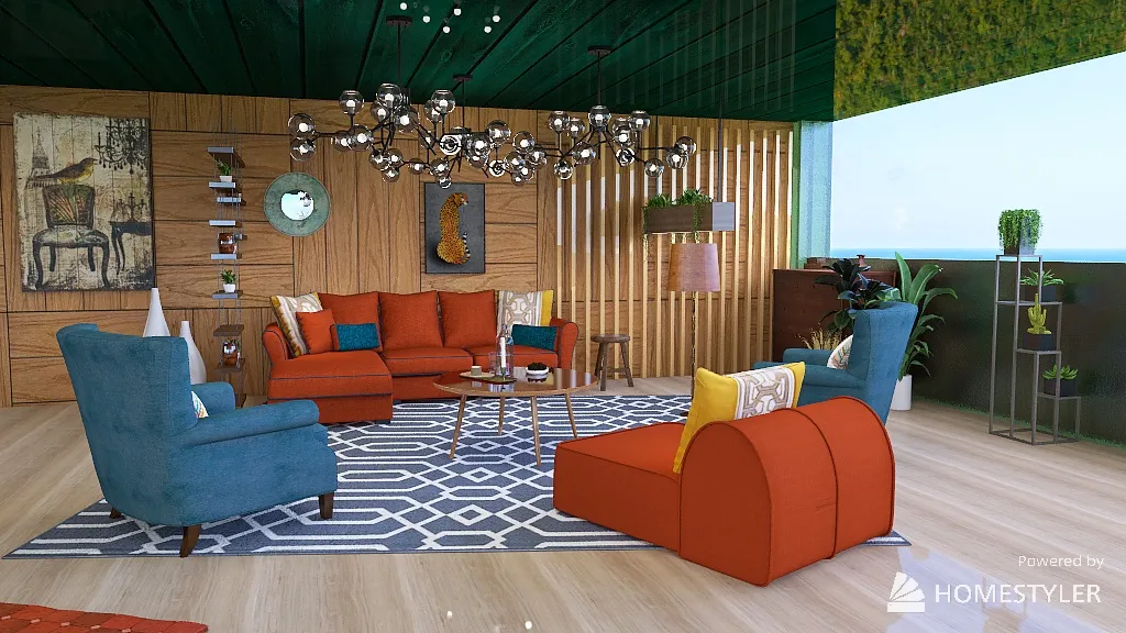 Tropical Apartment Design 3d design renderings