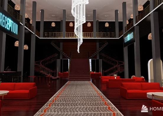 Hotel Lobby Design Rendering