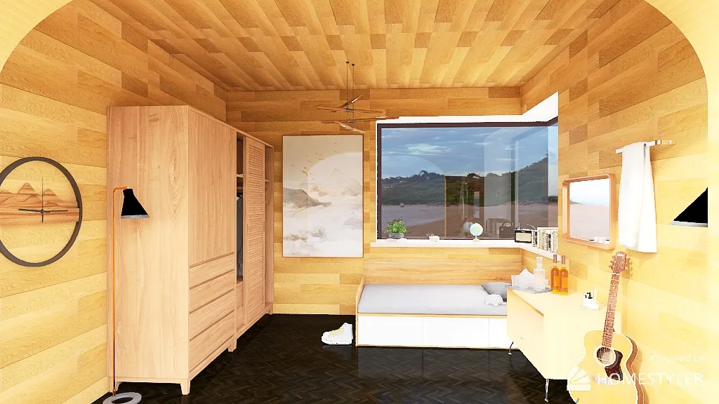 Modern beach bedroom 3d design renderings