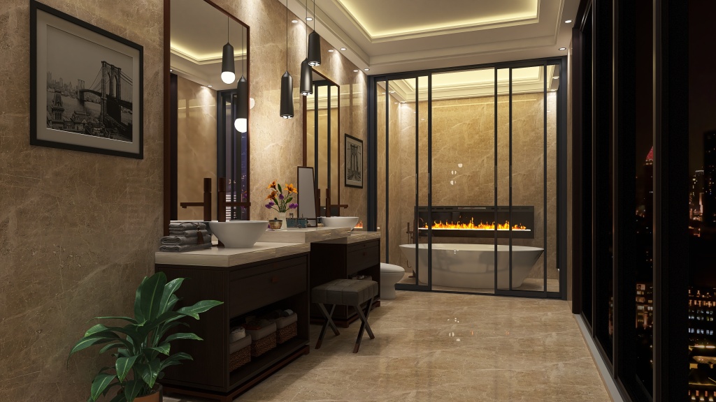 Luxury Bath 3d design renderings