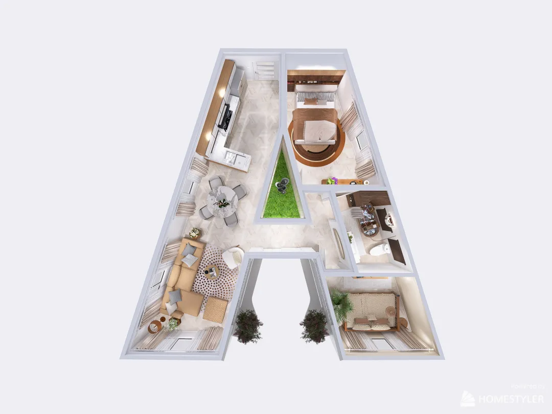 A House 3d design renderings