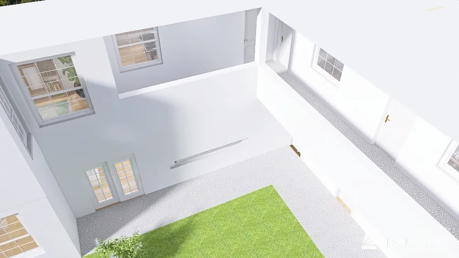 Courtyard Basic Home 3d design renderings