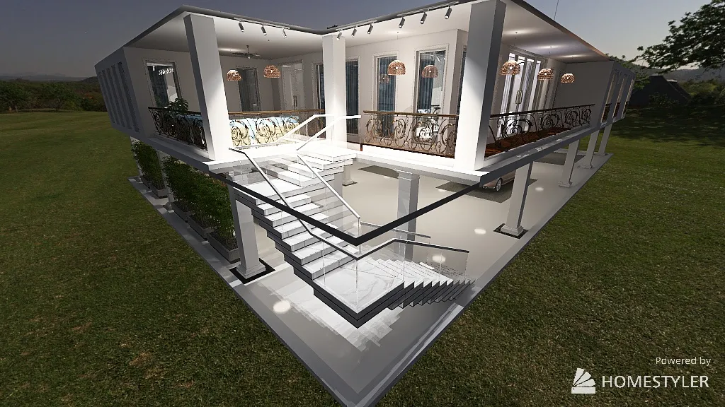 Modern Country Home 3d design renderings