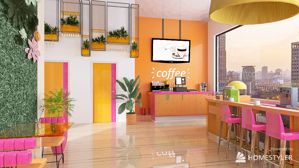 Mangos Coffee 3d design renderings