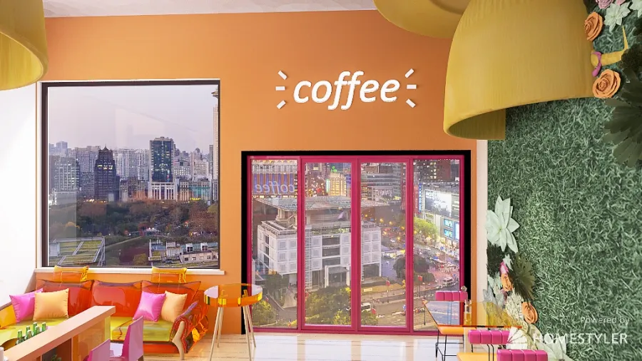 Mangos Coffee 3d design renderings