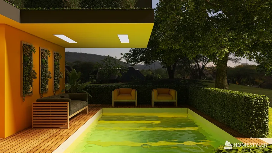Casa Conteiner 3d design renderings