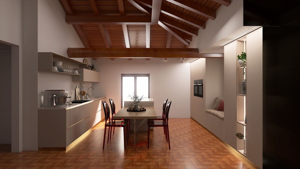 Via Ringhieri - cucina definitivo 3d design renderings