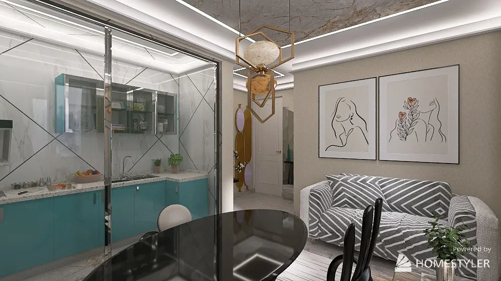 ex appartamento mini all'italiana 3d design renderings
