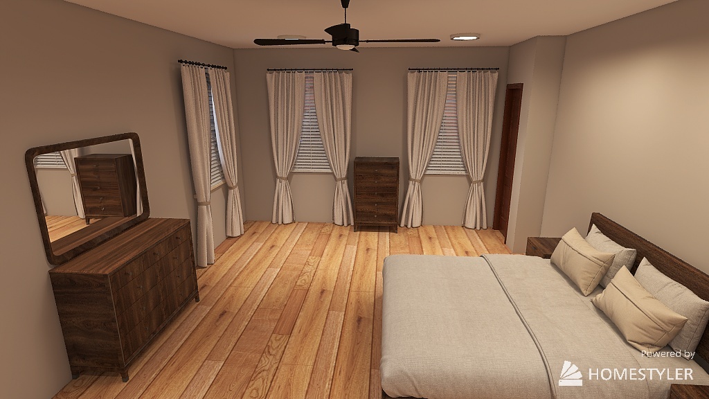 Primary Bedroom 3d design renderings