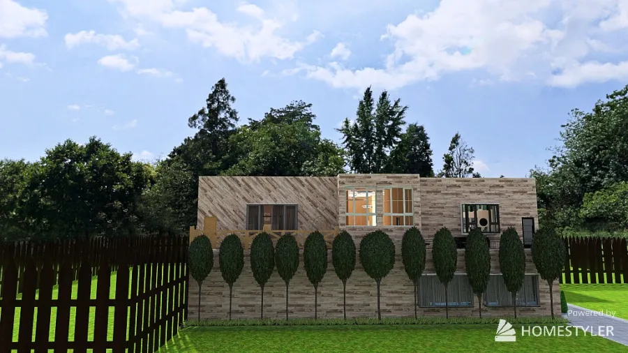 two stroy house 3d design renderings