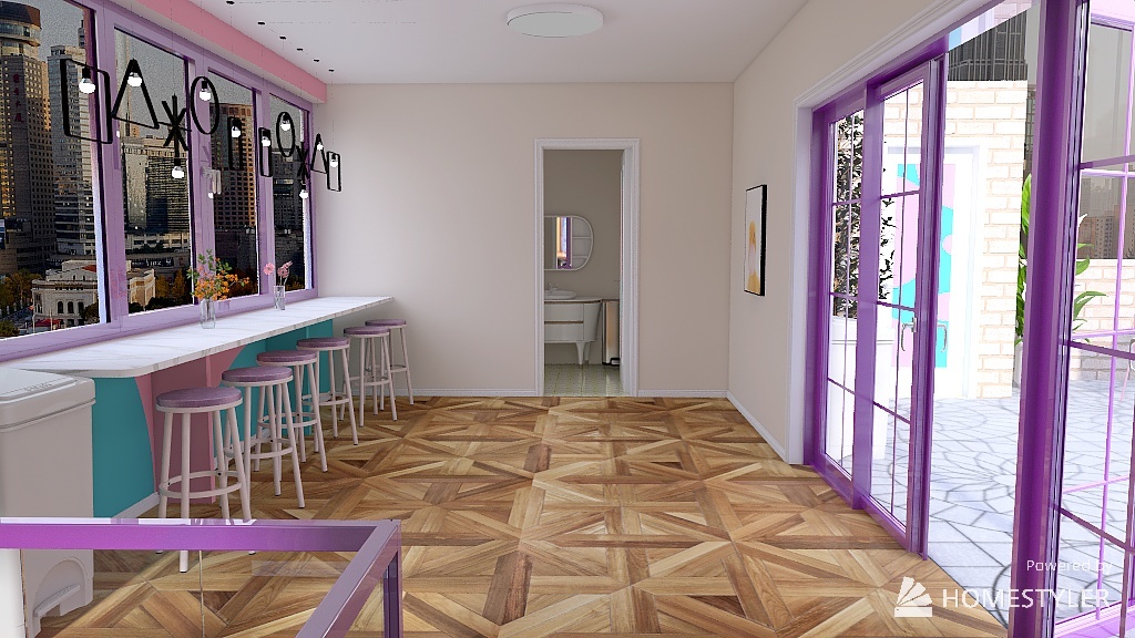 Cafe 2nd Floor 3d design renderings