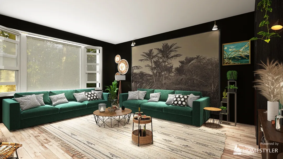 tropical room 3d design renderings