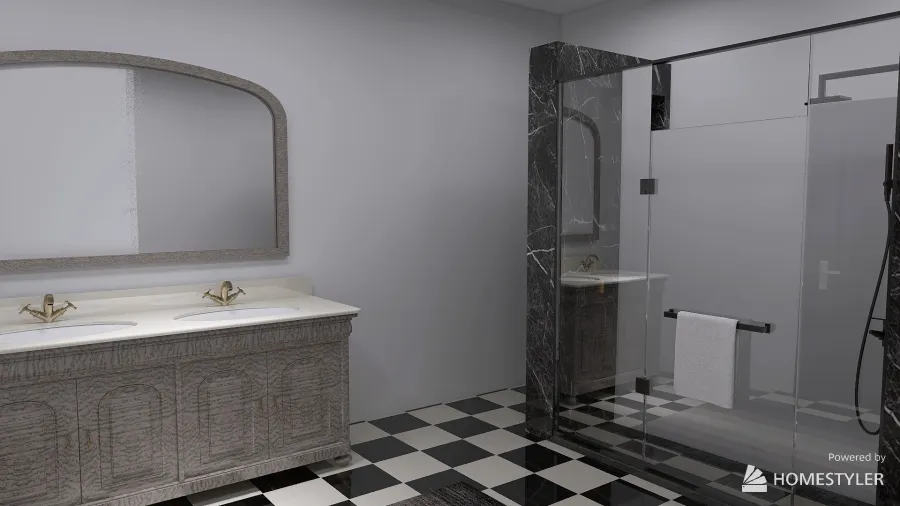Bathroom Upstairs 3d design renderings