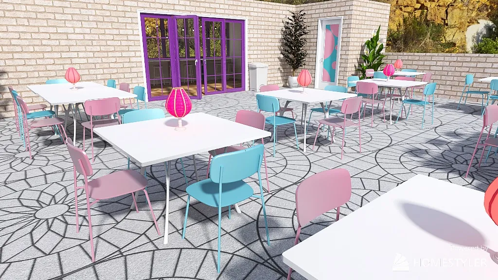 Terrace 3d design renderings