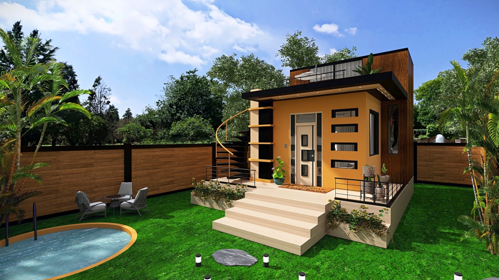 Tekes Tiny Home 3d design renderings