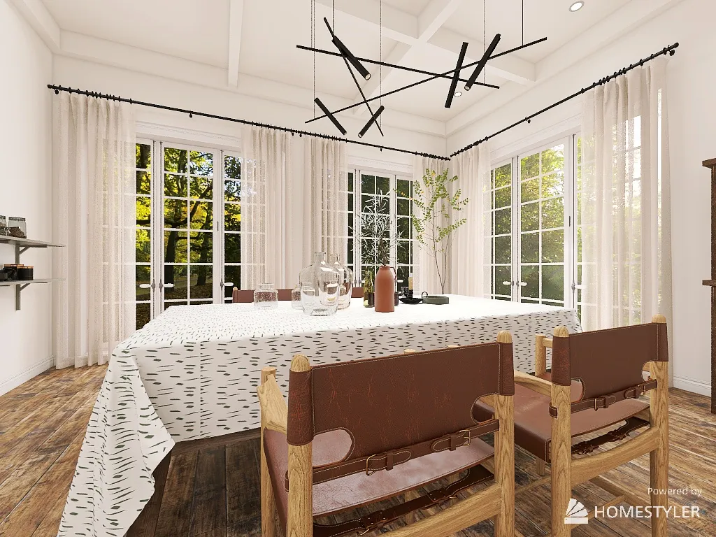 9 Rustic Gabled Roof 2-Bedroom Design 3d design renderings