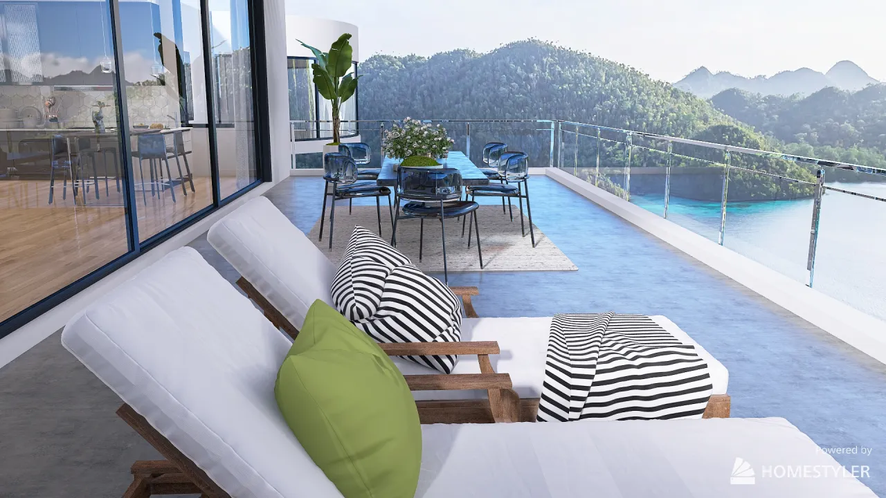 Balcony 3d design renderings