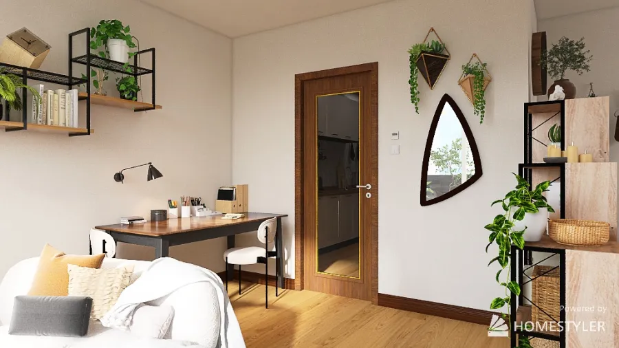 Living Room & Bedroom 3d design renderings