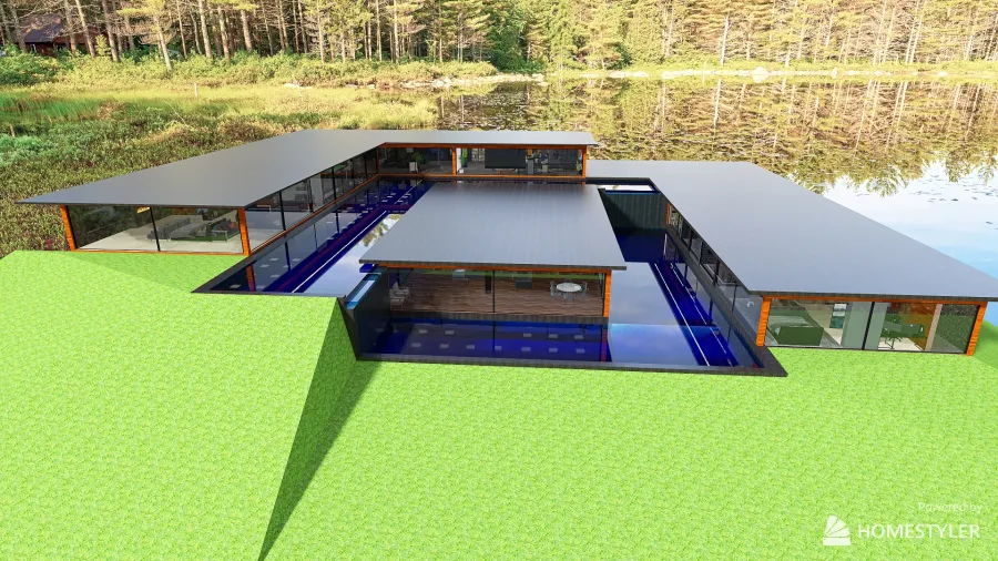 mansion tropical 3d design renderings