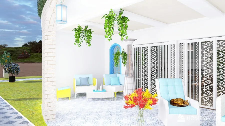 Tropical with colors 3d design renderings