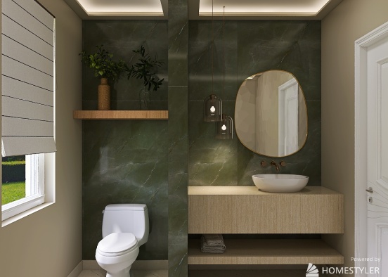 Powder Room Project - SL Interior Design Design Rendering