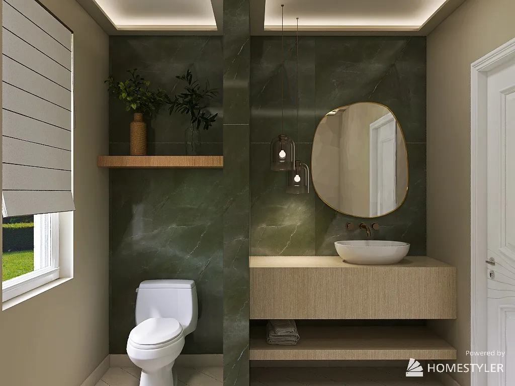 Powder Room Project - SL Interior Design 3d design renderings