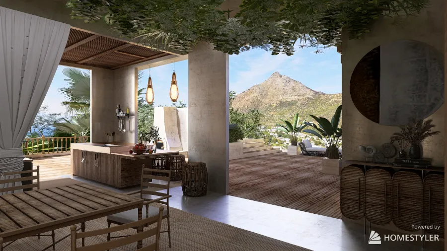 Hillside Tropics 3d design renderings