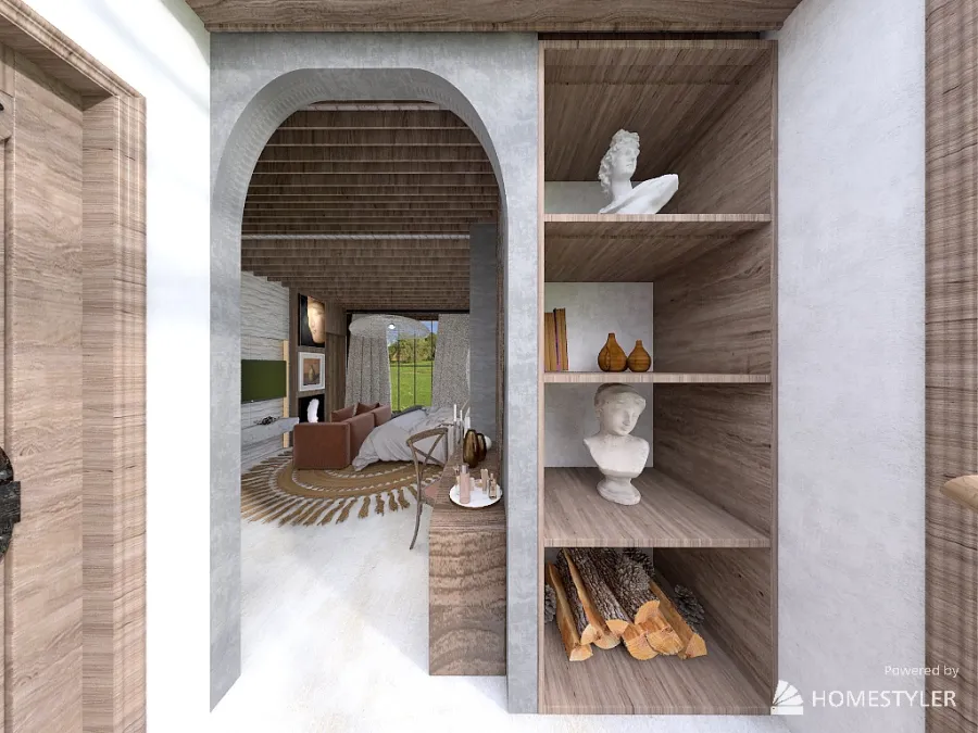 New Rustic villa style 3d design renderings