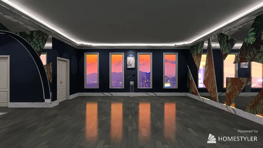 empty room 9 3d design renderings