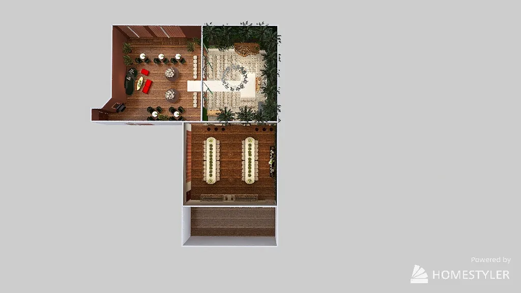 Baby Beef - Sala Jardim e Nobre 3d design renderings