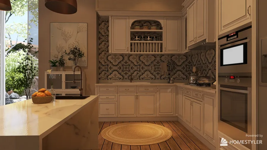 Living/ Dining/ Kitchen 3d design renderings