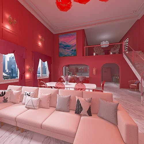 Barbie Dreamhouse Apartment Design Rendering